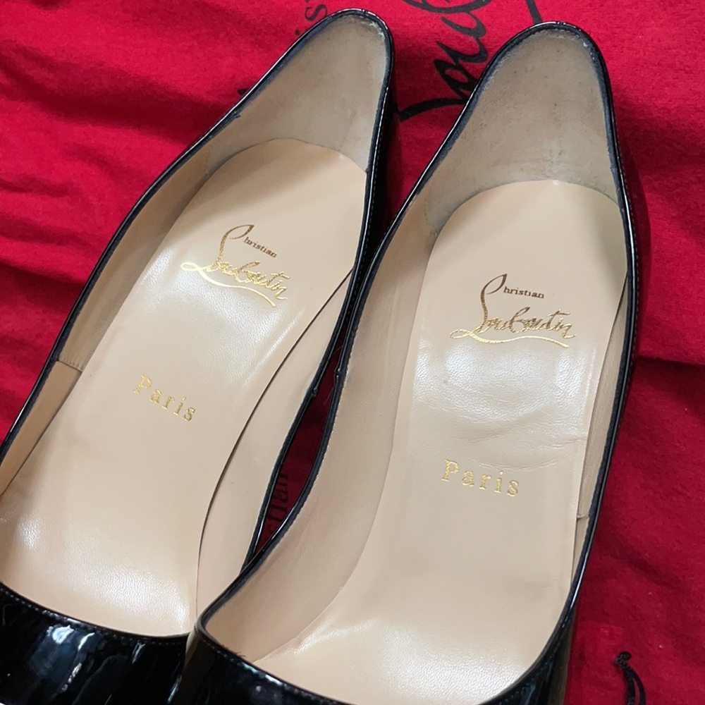 AuthenticChristian Louboutin Lady Peep 150 Patent Calf - Picture 7 of 17